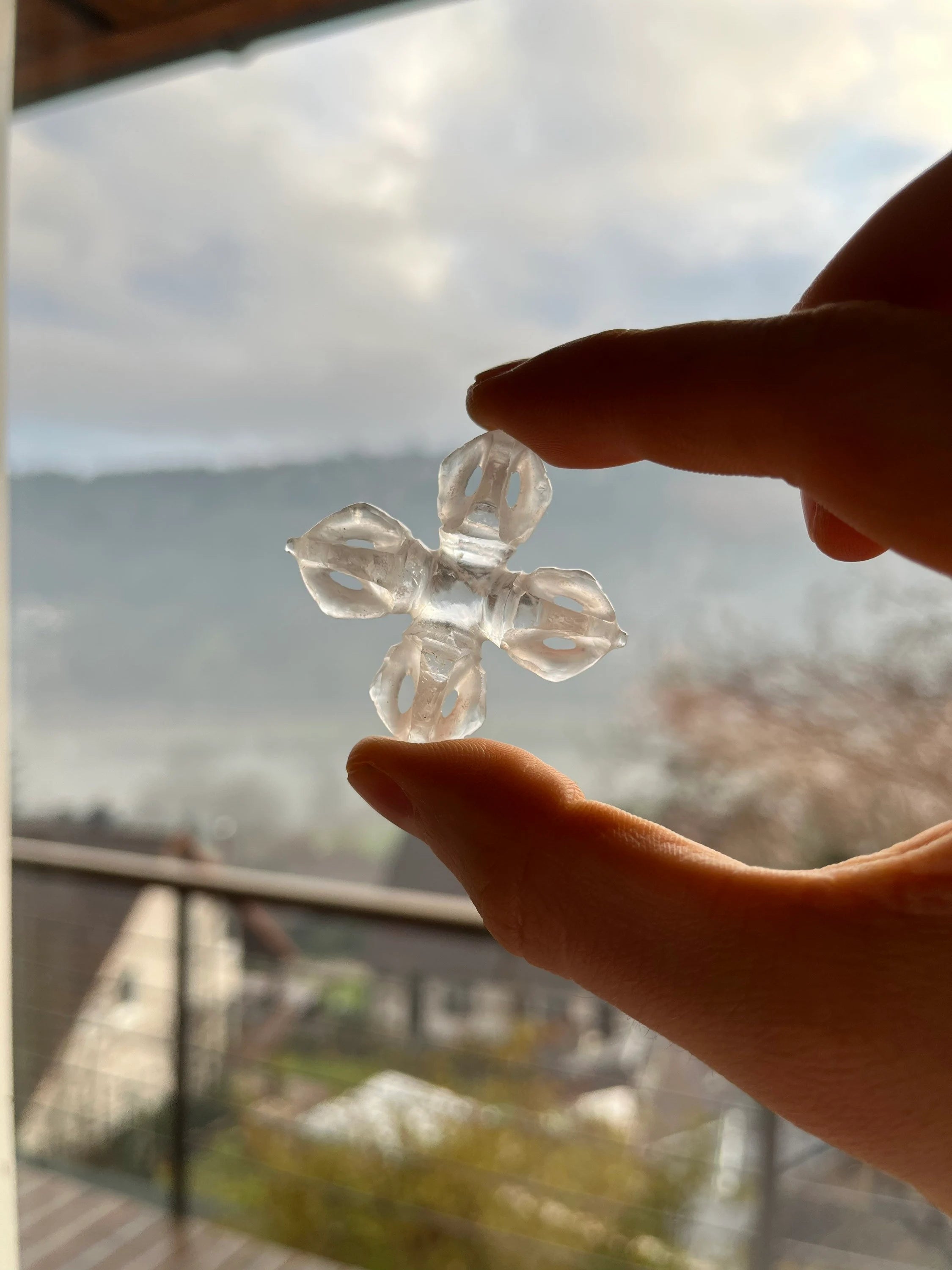 Crystal Dorje Vajra Chain - SchradeGlas