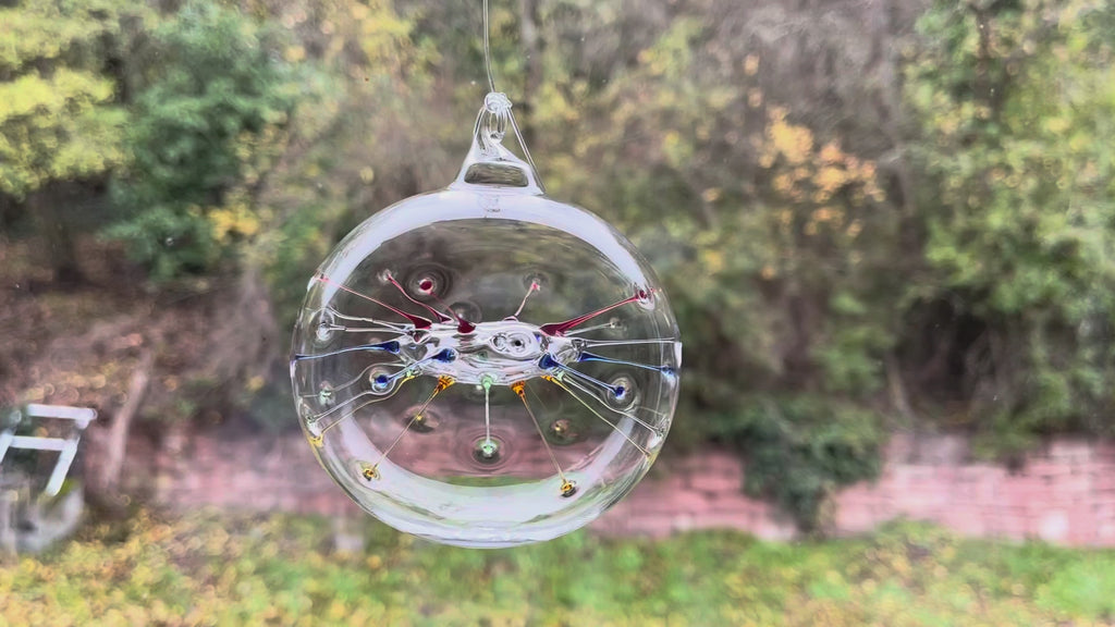 Witch Ball Multicolor - handblown glass ornament