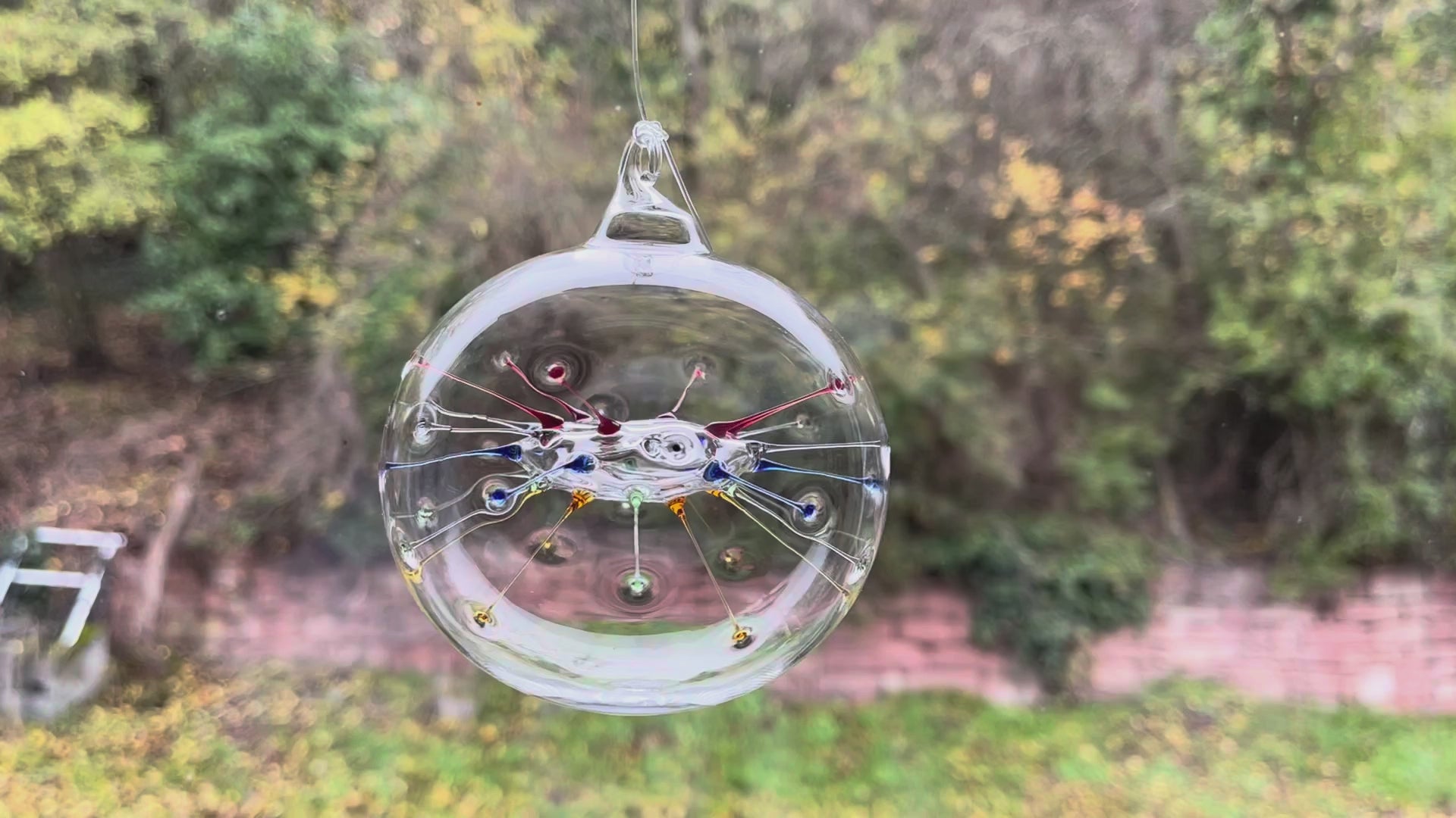 Witch Ball Multicolor - handblown glass ornament